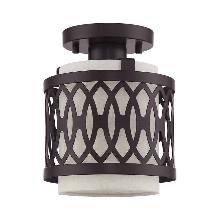 Livex Lighting - 53431-92 - One Light Semi-Flush Mount - Vistaview - English Bronze