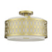 Livex Lighting - 53432-33 - Three Light Semi-Flush Mount - Vistaview - Soft Gold