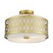 Livex Lighting - 53432-33 - Three Light Semi-Flush Mount - Vistaview - Soft Gold