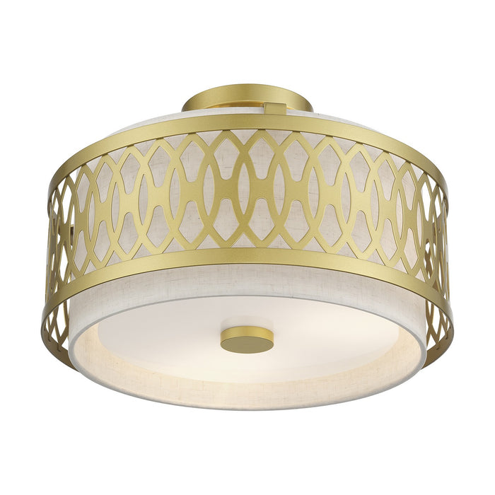 Livex Lighting - 53432-33 - Three Light Semi-Flush Mount - Vistaview - Soft Gold