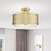 Livex Lighting - 53432-33 - Three Light Semi-Flush Mount - Vistaview - Soft Gold
