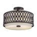 Livex Lighting - 53432-92 - Three Light Semi-Flush Mount - Vistaview - English Bronze