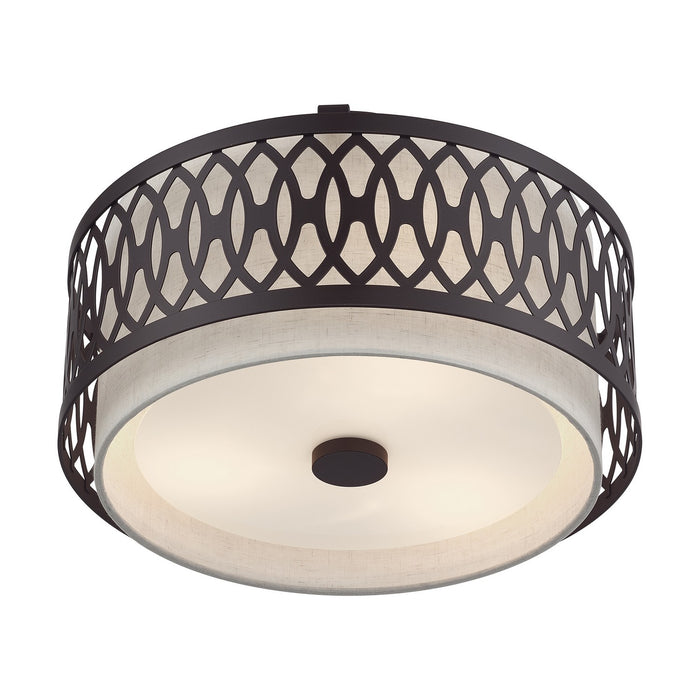 Livex Lighting - 53432-92 - Three Light Semi-Flush Mount - Vistaview - English Bronze