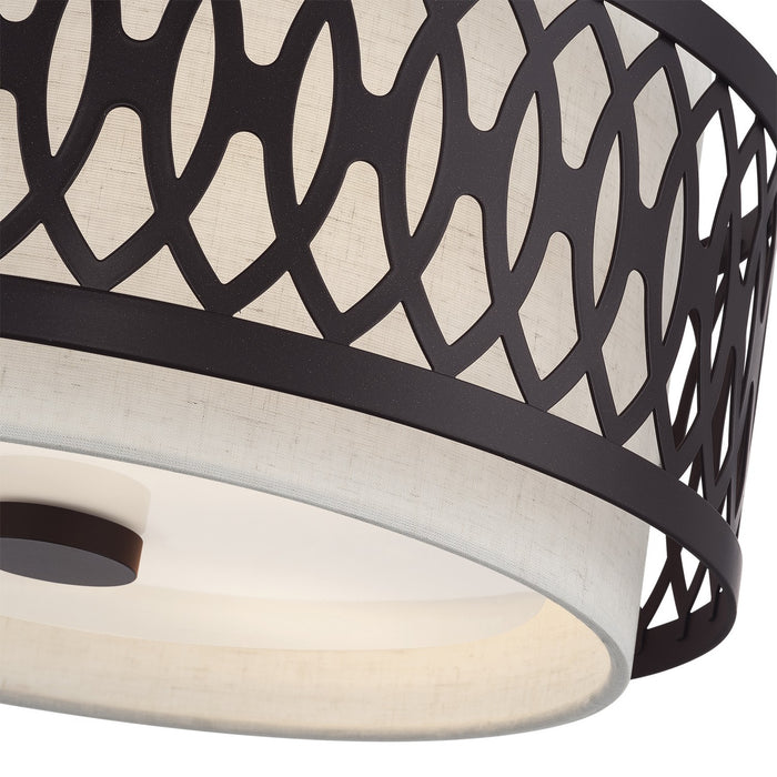 Livex Lighting - 53432-92 - Three Light Semi-Flush Mount - Vistaview - English Bronze