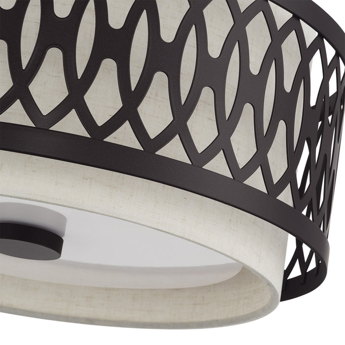 Livex Lighting - 53432-92 - Three Light Semi-Flush Mount - Vistaview - English Bronze