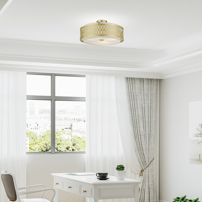 Livex Lighting - 53433-33 - Four Light Semi-Flush Mount - Vistaview - Soft Gold