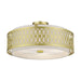 Livex Lighting - 53433-33 - Four Light Semi-Flush Mount - Vistaview - Soft Gold