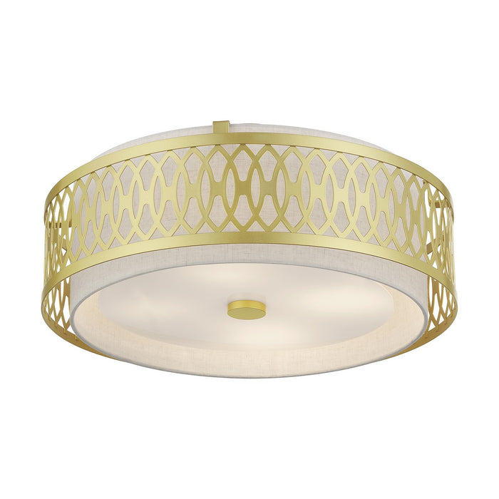Livex Lighting - 53433-33 - Four Light Semi-Flush Mount - Vistaview - Soft Gold