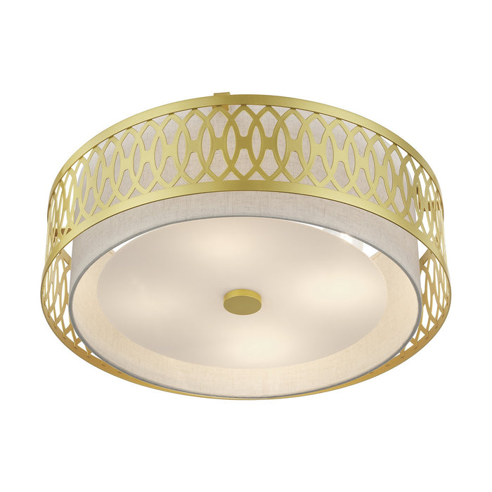 Livex Lighting - 53433-33 - Four Light Semi-Flush Mount - Vistaview - Soft Gold