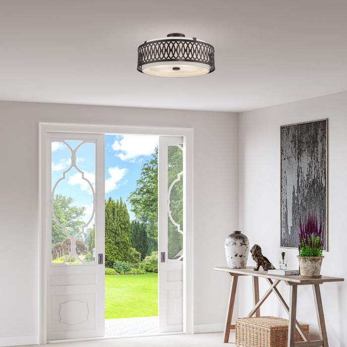 Livex Lighting - 53433-92 - Four Light Semi-Flush Mount - Vistaview - English Bronze