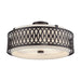 Livex Lighting - 53433-92 - Four Light Semi-Flush Mount - Vistaview - English Bronze