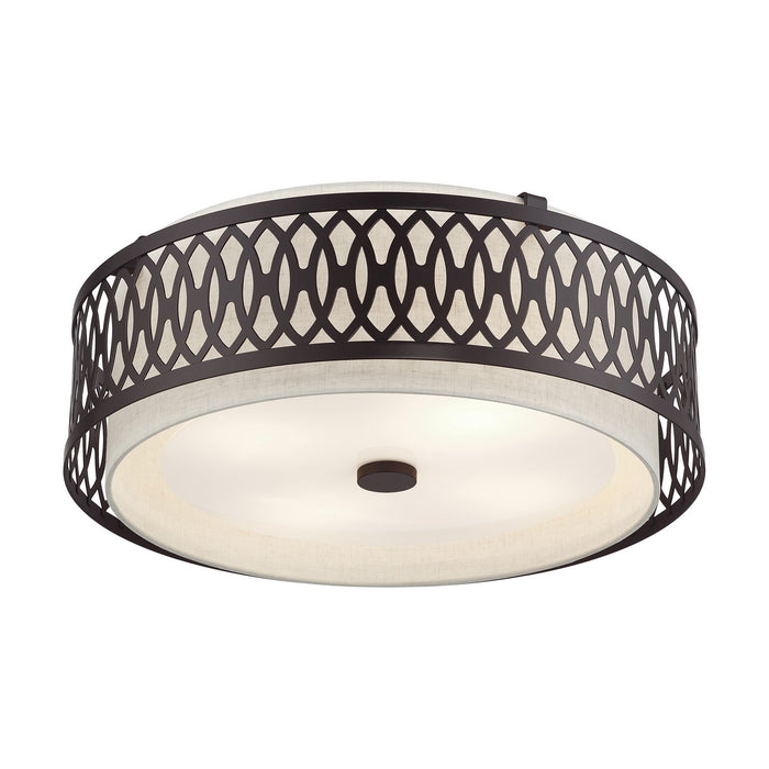 Livex Lighting - 53433-92 - Four Light Semi-Flush Mount - Vistaview - English Bronze