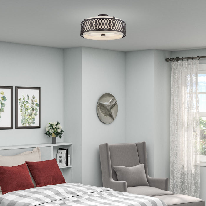 Livex Lighting - 53433-92 - Four Light Semi-Flush Mount - Vistaview - English Bronze