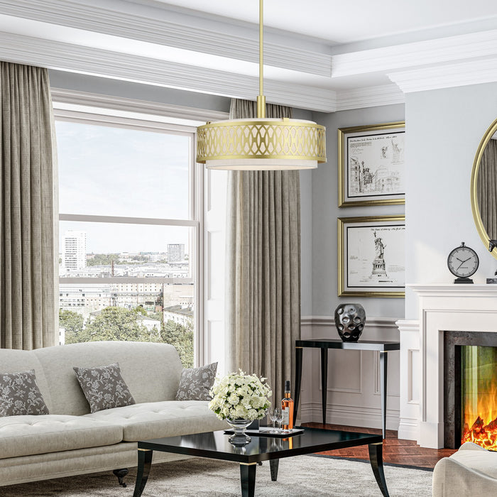 Livex Lighting - 53434-33 - Four Light Pendant Chandelier - Vistaview - Soft Gold