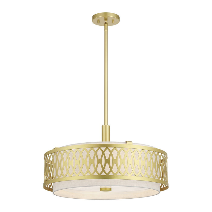 Livex Lighting - 53434-33 - Four Light Pendant Chandelier - Vistaview - Soft Gold