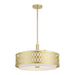 Livex Lighting - 53434-33 - Four Light Pendant Chandelier - Vistaview - Soft Gold