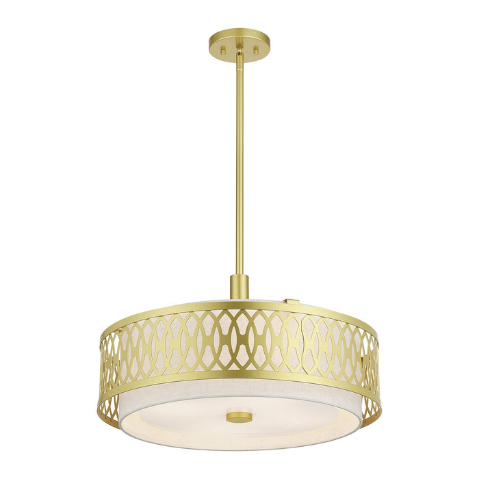 Livex Lighting - 53434-33 - Four Light Pendant Chandelier - Vistaview - Soft Gold