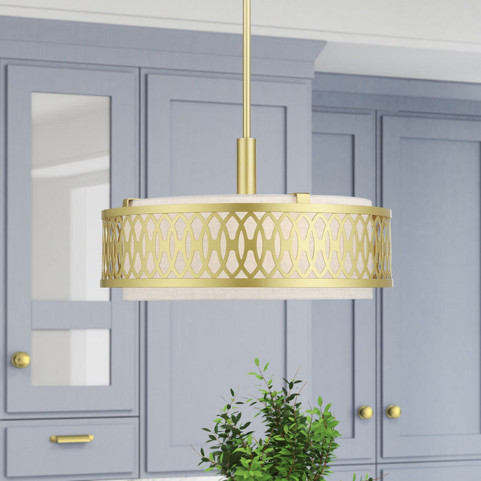 Livex Lighting - 53434-33 - Four Light Pendant Chandelier - Vistaview - Soft Gold