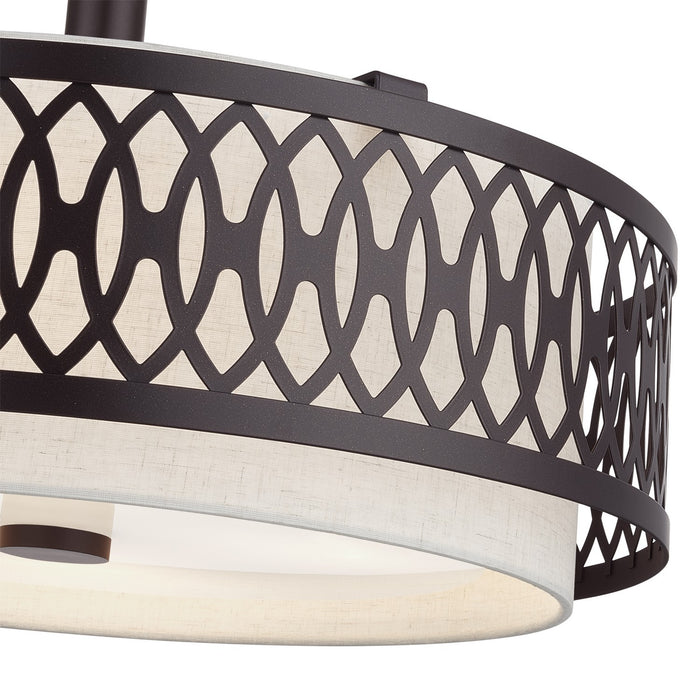 Livex Lighting - 53434-92 - Four Light Pendant Chandelier - Vistaview - English Bronze