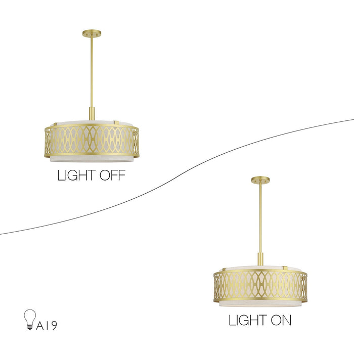 Livex Lighting - 53435-33 - Five Light Pendant Chandelier - Vistaview - Soft Gold