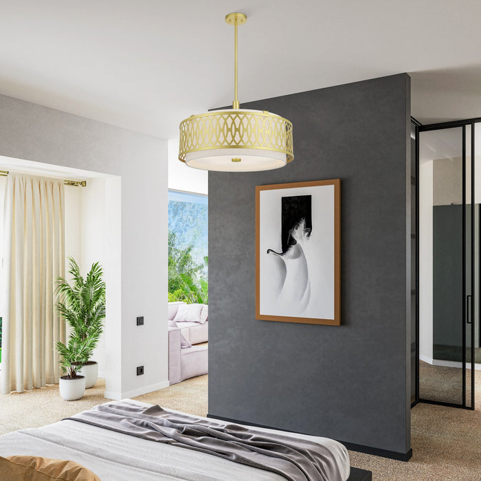 Livex Lighting - 53435-33 - Five Light Pendant Chandelier - Vistaview - Soft Gold