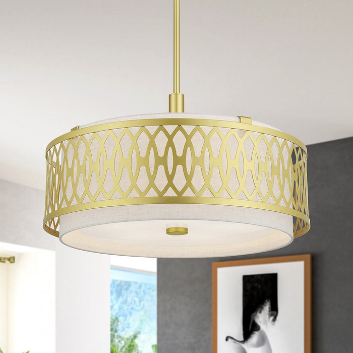 Livex Lighting - 53435-33 - Five Light Pendant Chandelier - Vistaview - Soft Gold