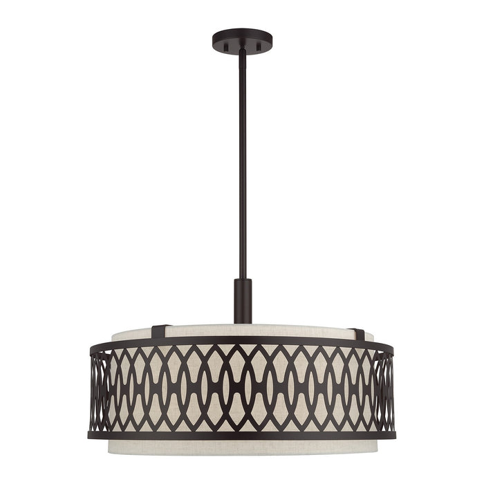 Livex Lighting - 53435-92 - Five Light Pendant Chandelier - Vistaview - English Bronze