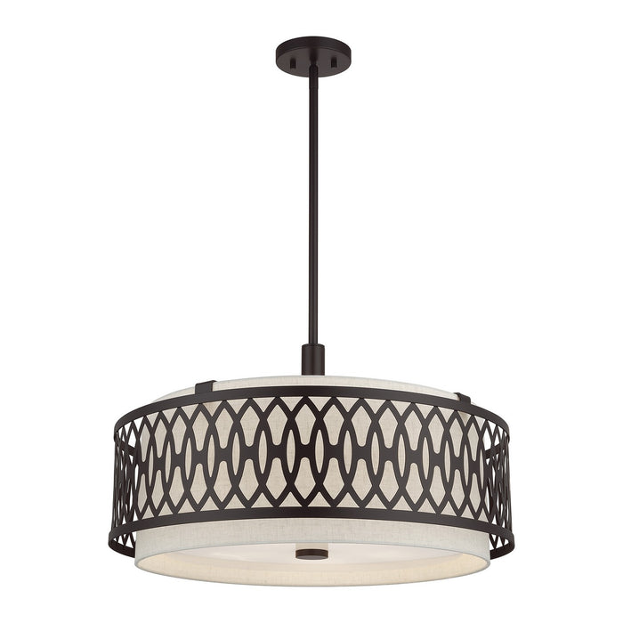 Livex Lighting - 53435-92 - Five Light Pendant Chandelier - Vistaview - English Bronze