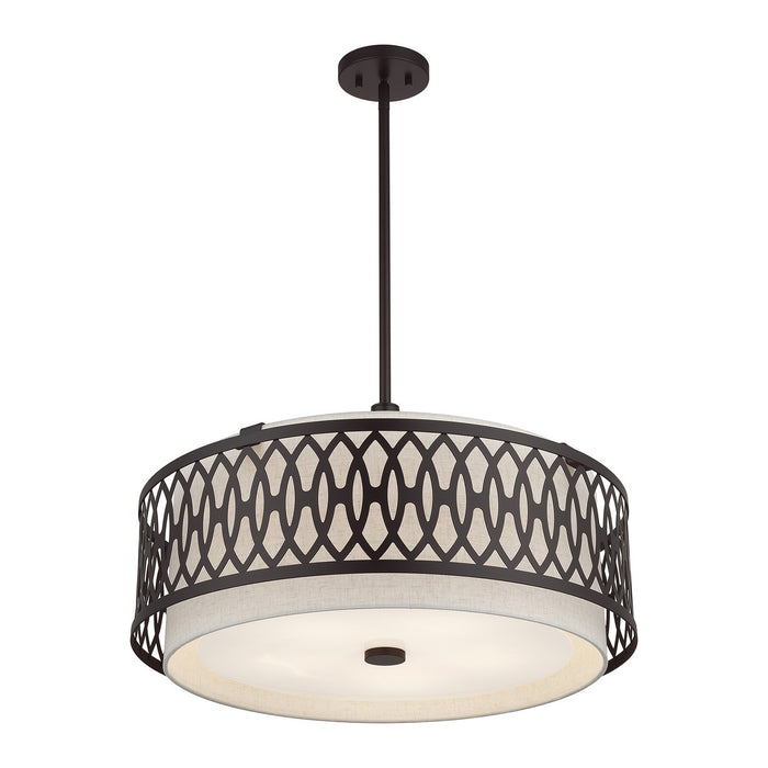 Livex Lighting - 53435-92 - Five Light Pendant Chandelier - Vistaview - English Bronze