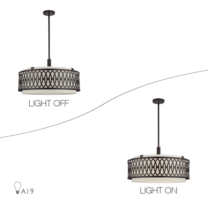 Livex Lighting - 53435-92 - Five Light Pendant Chandelier - Vistaview - English Bronze