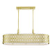 Livex Lighting - 53437-33 - Six Light Linear Chandelier - Vistaview - Soft Gold