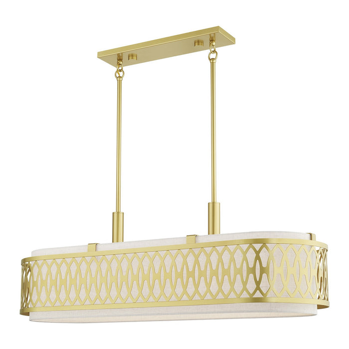 Livex Lighting - 53437-33 - Six Light Linear Chandelier - Vistaview - Soft Gold