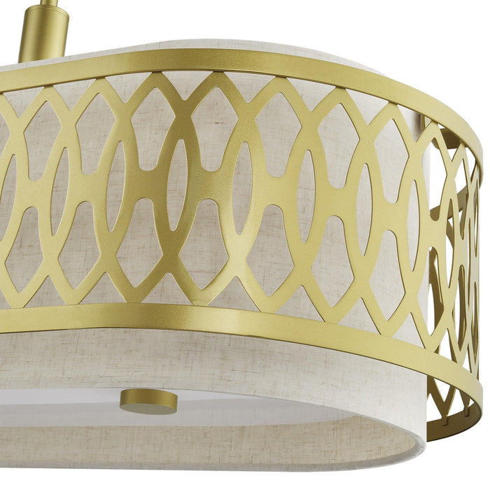 Livex Lighting - 53437-33 - Six Light Linear Chandelier - Vistaview - Soft Gold