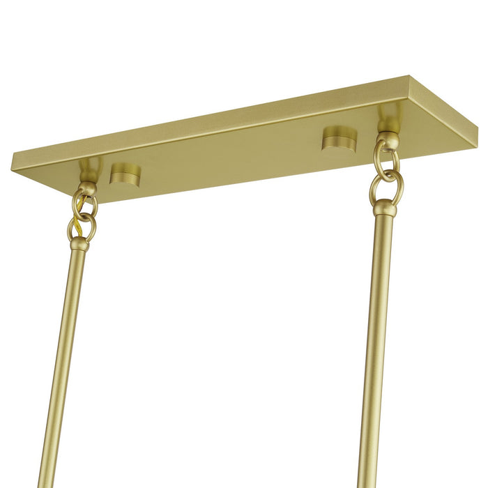 Livex Lighting - 53437-33 - Six Light Linear Chandelier - Vistaview - Soft Gold