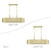Livex Lighting - 53437-33 - Six Light Linear Chandelier - Vistaview - Soft Gold
