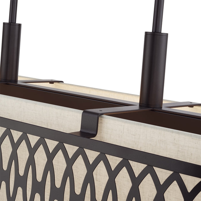 Livex Lighting - 53437-92 - Six Light Linear Chandelier - Vistaview - English Bronze