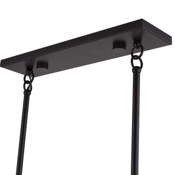 Livex Lighting - 53437-92 - Six Light Linear Chandelier - Vistaview - English Bronze