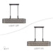 Livex Lighting - 53437-92 - Six Light Linear Chandelier - Vistaview - English Bronze