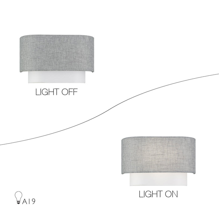 Livex Lighting - 60012-91 - Two Light Wall Sconce - Brookmeade - Brushed Nickel