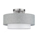 Livex Lighting - 60013-91 - Three Light Semi-Flush Mount - Brookmeade - Brushed Nickel