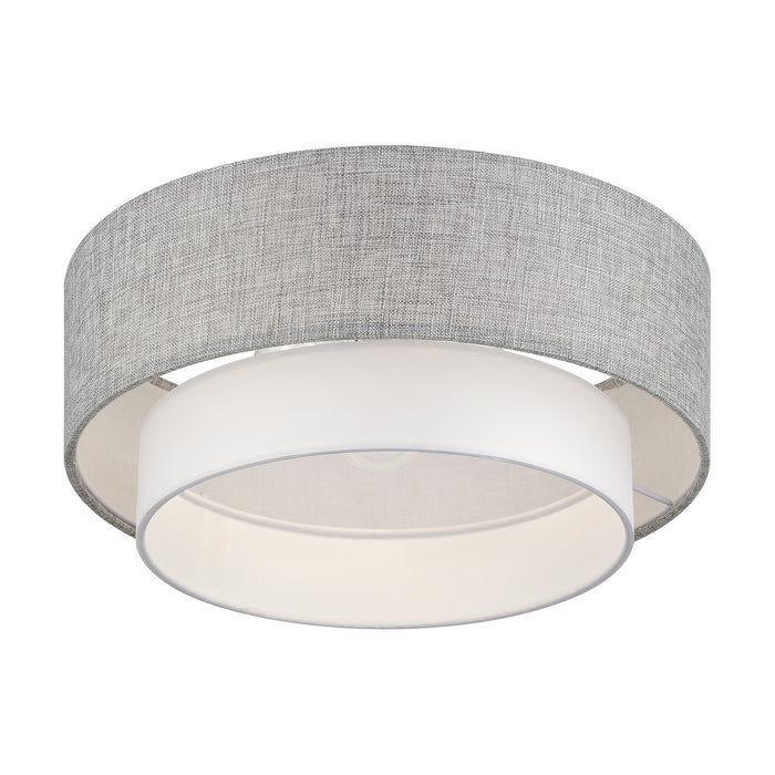 Livex Lighting - 60014-91 - Three Light Semi-Flush Mount - Brookmeade - Brushed Nickel