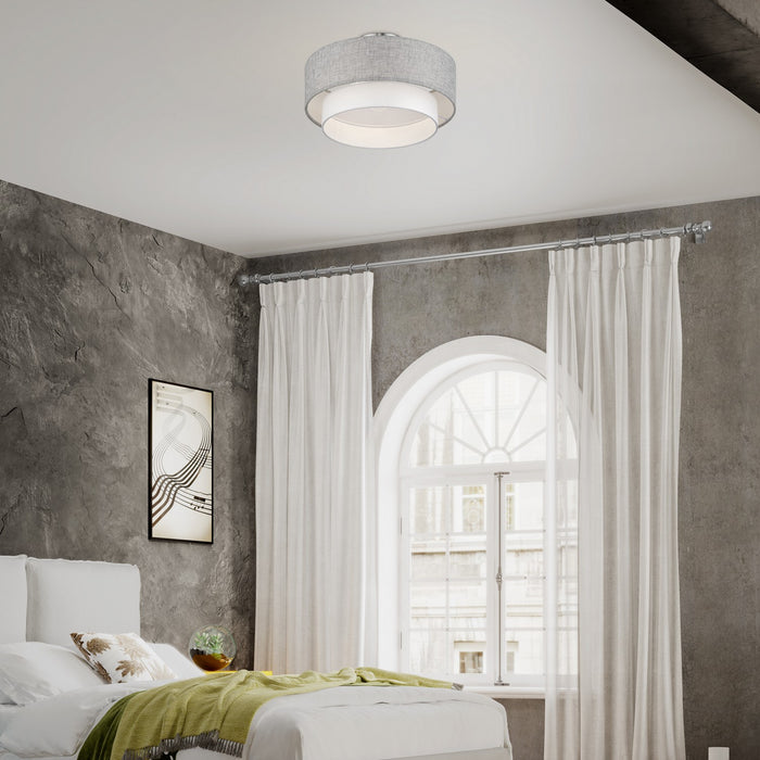 Livex Lighting - 60014-91 - Three Light Semi-Flush Mount - Brookmeade - Brushed Nickel