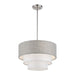 Livex Lighting - 60015-91 - Three Light Pendant Chandelier - Brookmeade - Brushed Nickel