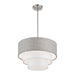 Livex Lighting - 60015-91 - Three Light Pendant Chandelier - Brookmeade - Brushed Nickel