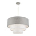Livex Lighting - 60016-91 - Four Light Pendant Chandelier - Brookmeade - Brushed Nickel