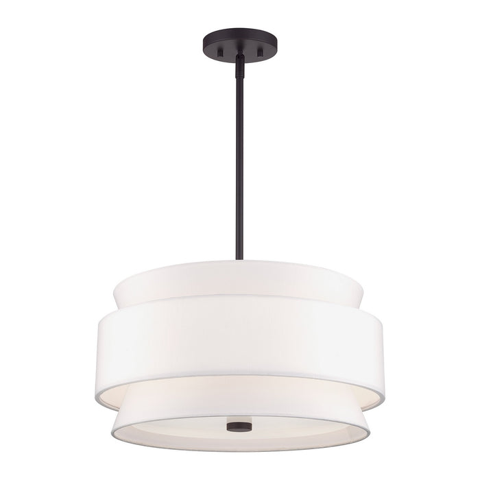 Livex Lighting - 60023-07 - Four Light Pendant Chandelier - Fontana - Bronze