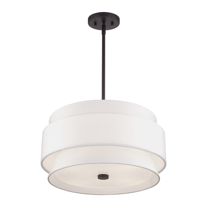 Livex Lighting - 60023-07 - Four Light Pendant Chandelier - Fontana - Bronze