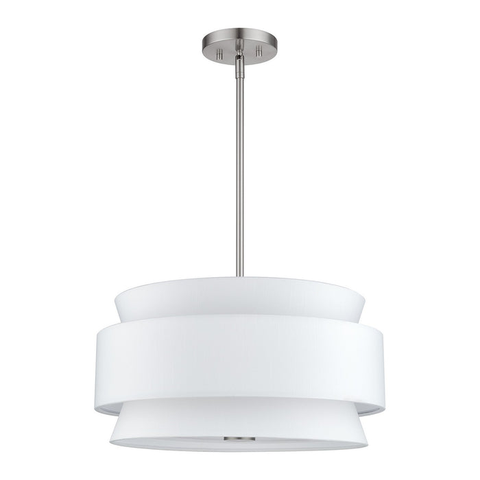 Livex Lighting - 60023-91 - Four Light Pendant Chandelier - Fontana - Brushed Nickel