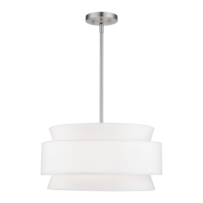 Livex Lighting - 60023-91 - Four Light Pendant Chandelier - Fontana - Brushed Nickel