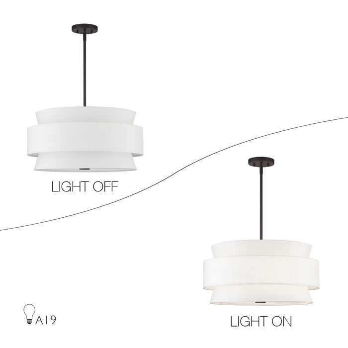 Livex Lighting - 60025-07 - Five Light Pendant Chandelier - Fontana - Bronze